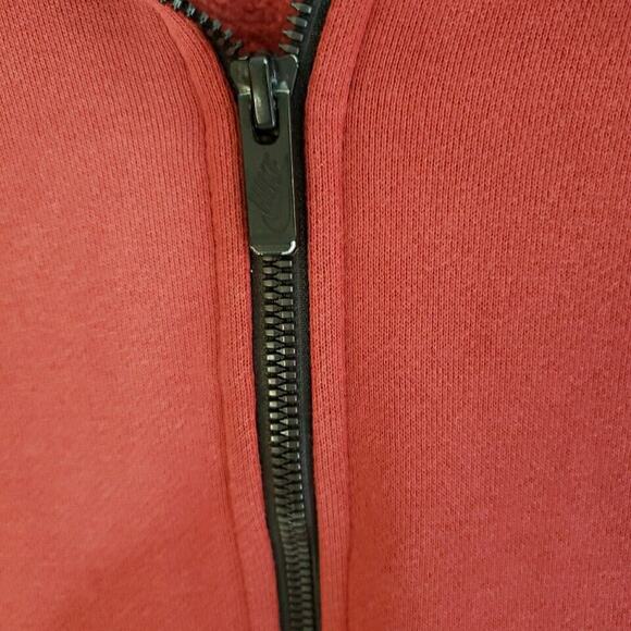 Nike Full Zip Hooded Pocket Sweatshirt Womens Small Red 0433 - Picture 7 of 12